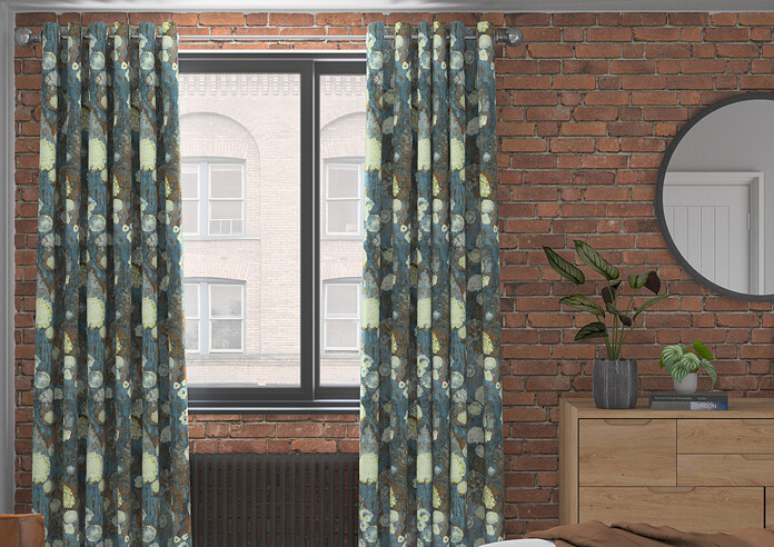Burdock, Petrol - Made to Measure Curtains - Image 3